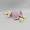 Doudou lapin blanc rose Priscilla Larsen