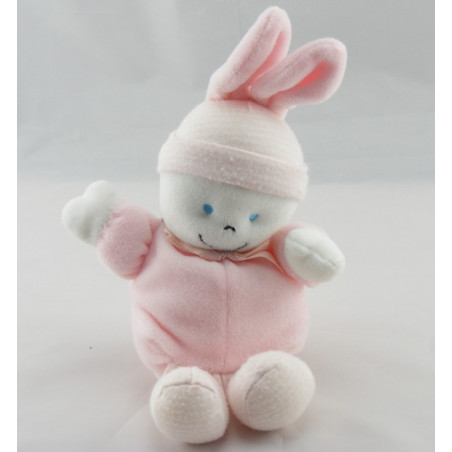 Doudou lapin rose avec bonnet GIPSY