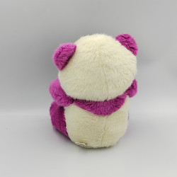 Ancienne peluche ours panda rose blanc GIFTOYS