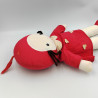Ancienne poupée Emilie rouge fleur COROLLE RARE 40 cm