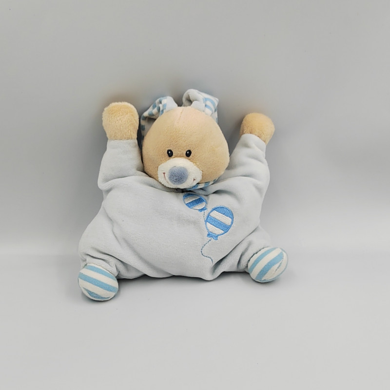 DOUDOU SEMI PLAT LAPIN BLEU BALLON BOUT'CHOU BOUTCHOU