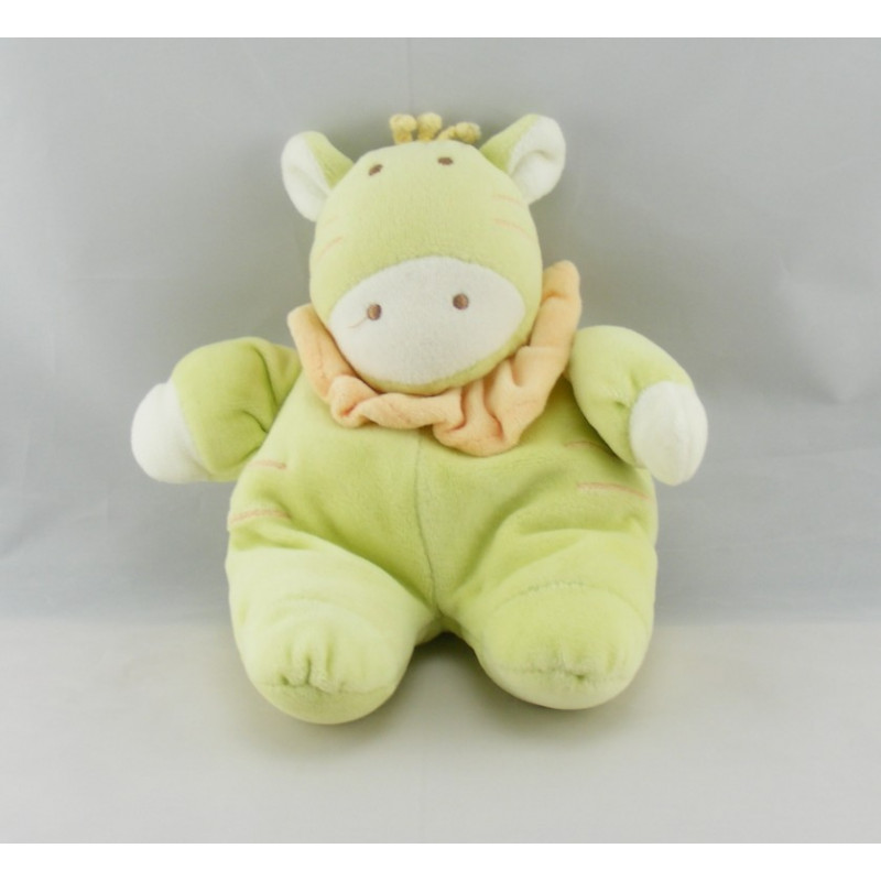Doudou zébre vache vert couché TEX