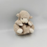 Doudou peluche marionnette mouton beige BUKOWSKI