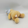 Doudou ours beige bonnet bleu vichy TAKINOU