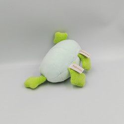 Doudou grenouille bleu vert fleur TAKINOU