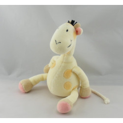 Doudou girafe jaune rose OBAIBI