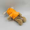 Doudou chien beige sweat capuche orange NICOTOY