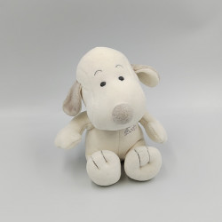 Doudou chien blanc gris BABY SNOOPY