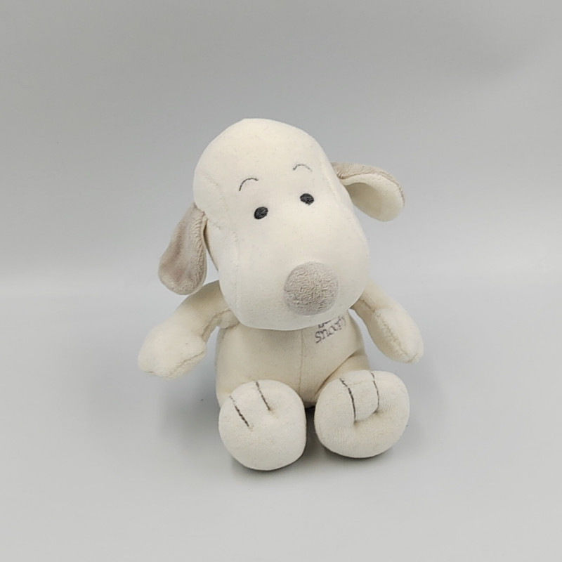Doudou chien blanc gris BABY SNOOPY