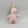 DOUDOU LAPIN BLANC ROSE BABYSUN
