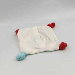 Doudou plat blanc rouge We are all family TEX