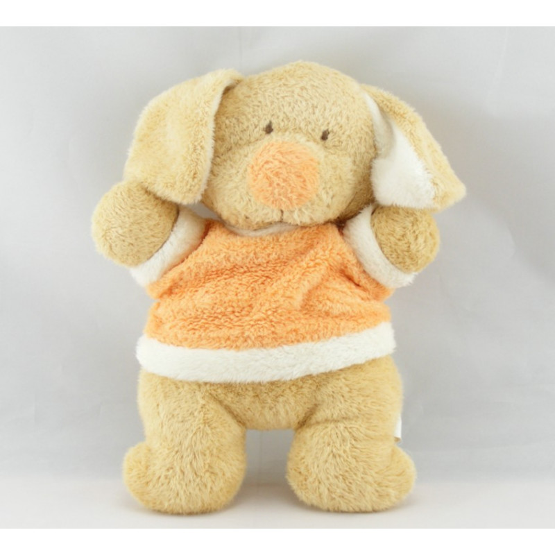 Doudou peluche lapin beige marron Pop Kids KIABI