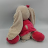 Grand doudou lapin rose beige blanc Anna et Pili NOUKIE'S