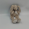 Doudou pantin lapin beige gris blanc mouchoir Layette BABY NAT