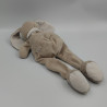 Doudou pantin lapin beige gris blanc mouchoir Layette BABY NAT