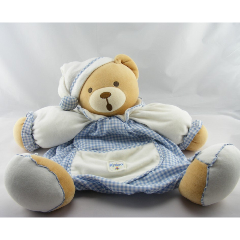 Doudou ours vichy bleu KALOO 