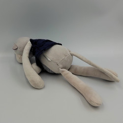 Doudou singe gris bleu rayé Aimée et Céleste MOULIN ROTY
