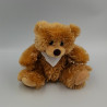 Doudou peluche ours beige bandanas blanc MACMA
