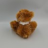 Doudou peluche ours beige bandanas blanc MACMA