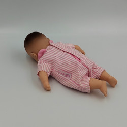 Poupée poupon bébé tenue rayé rose COROLLE 2009