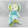Doudou musical vache bleu rose vert spirale BABYSUN