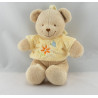 Doudou Musical ours beige tee shirt jaune TEX 