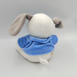 Doudou lapin chien blanc bleu gris C'est un garçon PREMAMAN