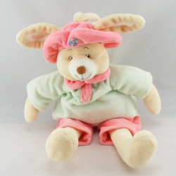 Doudou lapin bleu avec carotte JOLLYBABY