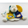 Doudou et compagnie marionnette chien bleu jaune 