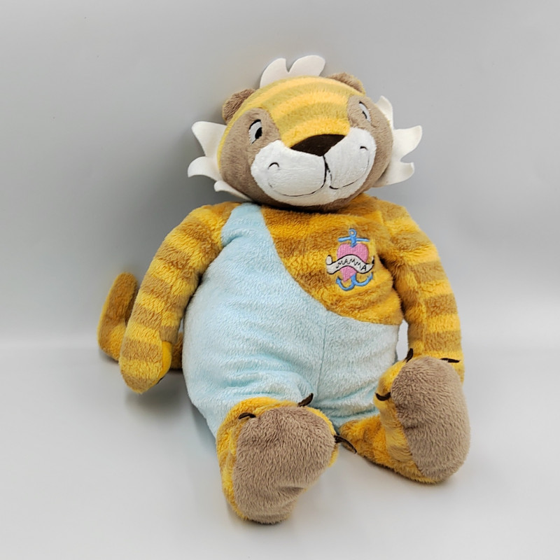 Doudou lion tigre orange bleu Klappar circus IKEA