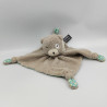 Doudou plat ours gris bleu pois ORCHESTRA PREMAMAN