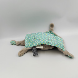 Doudou plat ours gris bleu pois ORCHESTRA PREMAMAN