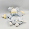 Doudou range pyjama souris bleu jaune SUCRE D'ORGE
