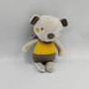 Doudou ours gris jaune soleil BABY CLUB