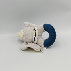Doudou hochet éléphant gris blanc bleu Dumbo DISNEY BABY