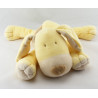Doudou chien couché jaune beige OBAIBI