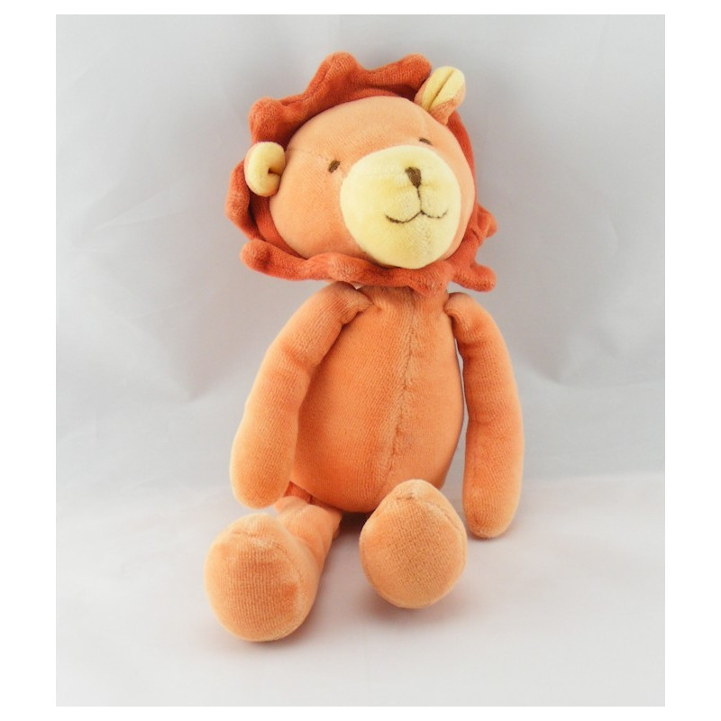 Doudou lion orange jaune les Loustics MOULIN ROTY 