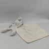 DOUDOU LAPIN BLEU MOUCHOIR OURS BRODÉS