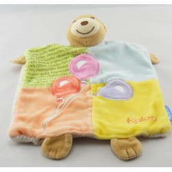 Doudou plat ours patchwork ballons chatouilles KALOO