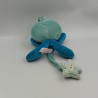 Doudou pieuvre bleu étoile BEBEREVE