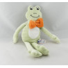 Doudou grenouille verte avec hochet SUCRE D'ORGE