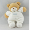 Doudou ours blanc laine bandeau TAKINOU