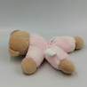 Doudou ours pantin beige rose blanc CMP