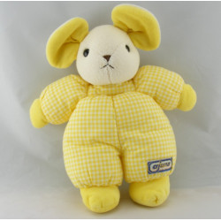 Doudou Souris jaune carreaux AJENA 