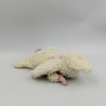 Doudou et compagnie lapin blanc rose tout doux Bonbon