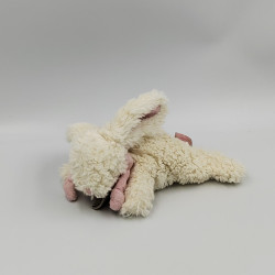 Doudou et compagnie lapin blanc rose tout doux Bonbon