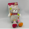 Doudou ours gris rose vert TIGEX