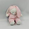 Doudou lapin ours rose blanc nuage étoiles MAX ET SAX