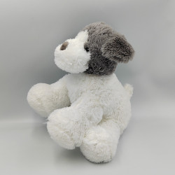Doudou peluche chien blanc gris VERTBAUDET