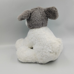 Doudou peluche chien blanc gris VERTBAUDET